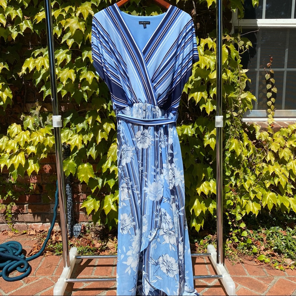 Lane Bryant faux-wrap dress with tie belt